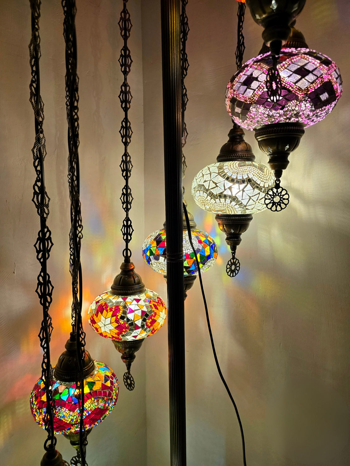 Turkish Mosaic Floor Lamp – Handmade Boho Standing Light