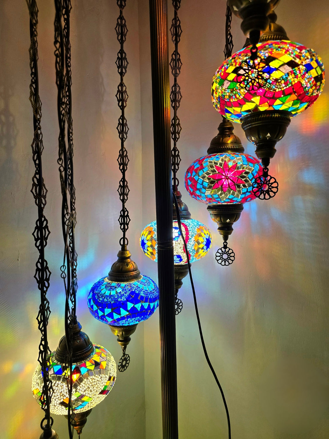 Turkish Mosaic Floor Lamp – Handmade Boho Standing Light