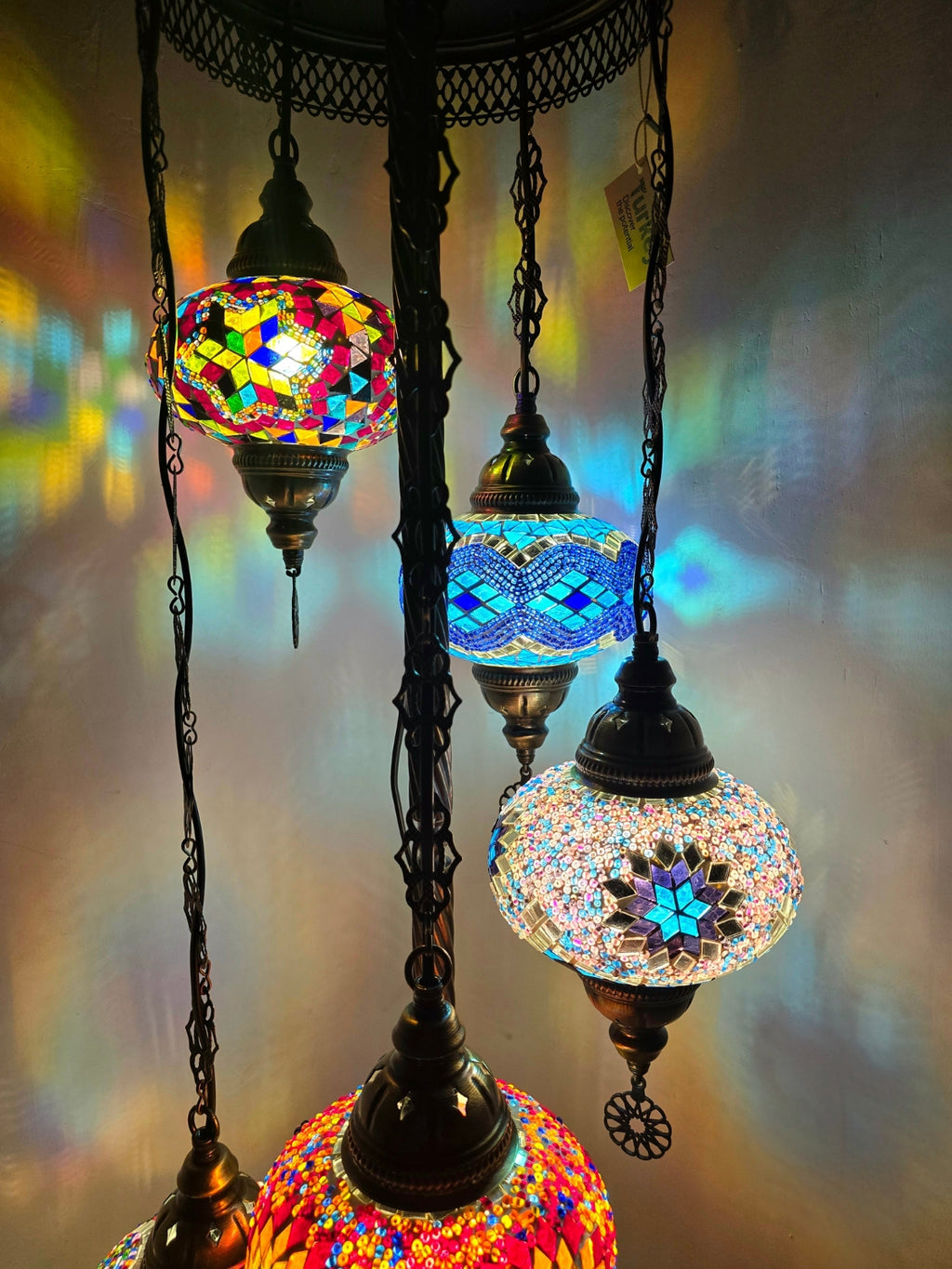 Turkish Mosaic Floor Lamp – Handmade Boho Standing Light