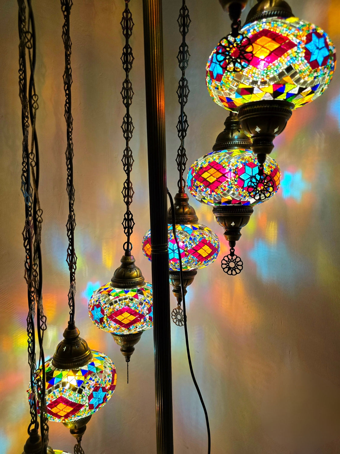 Turkish Mosaic Floor Lamp – Handmade Boho Standing Light