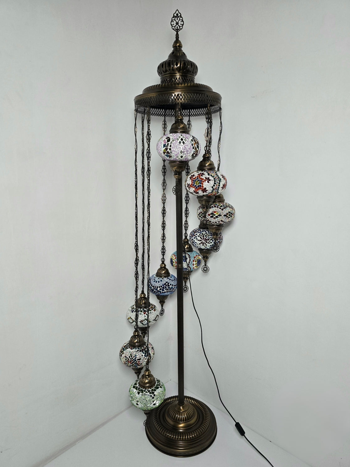 Turkish Mosaic Floor Lamp – Handmade Boho Standing Light