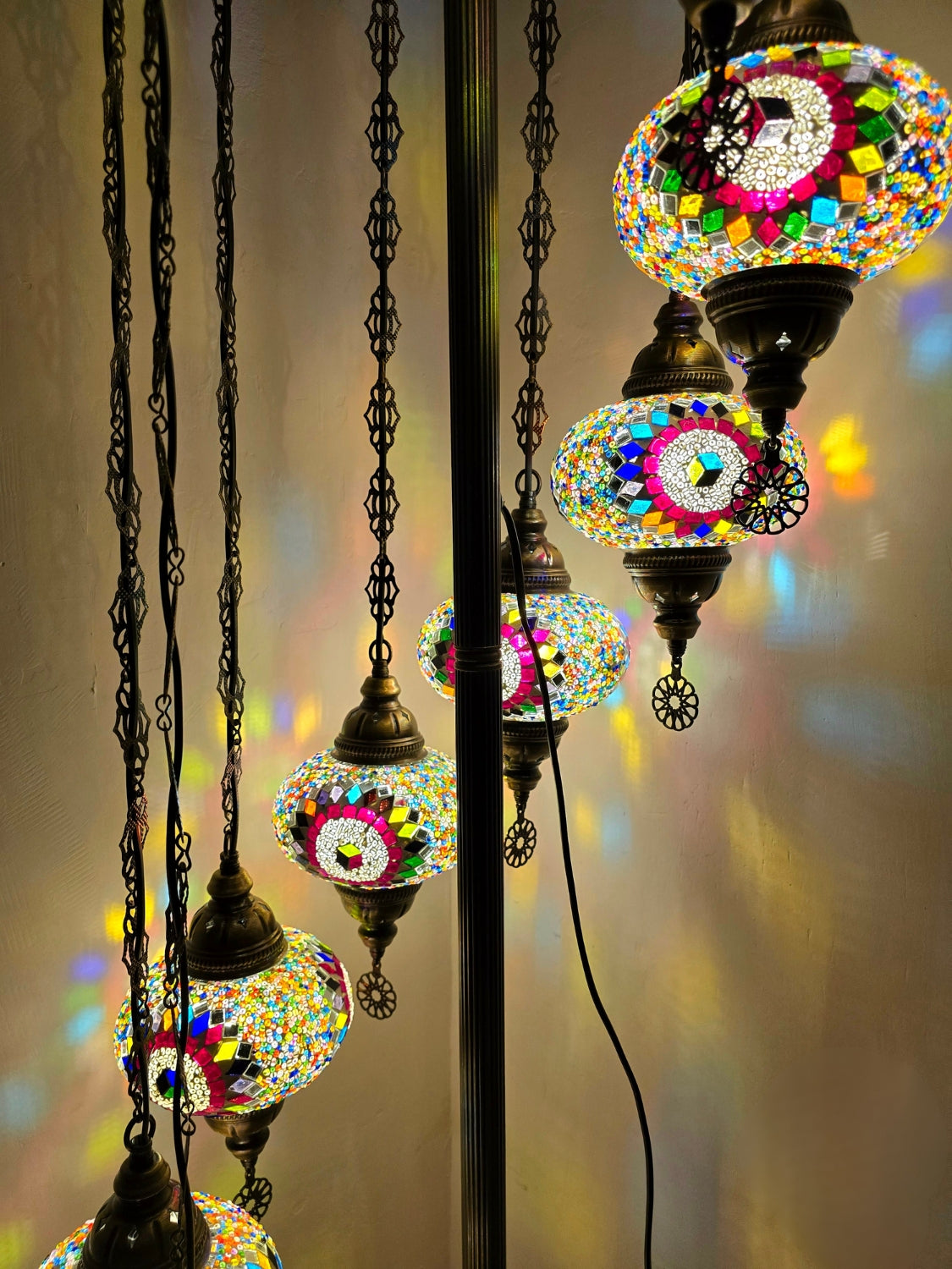 Turkish Mosaic Floor Lamp – Handmade Boho Standing Light