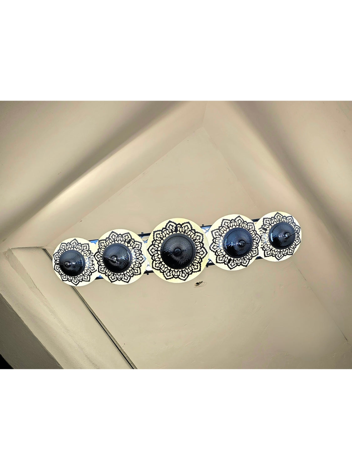 Turkish Mosaic Ceiling Light – Handmade Boho Hanging Lamp