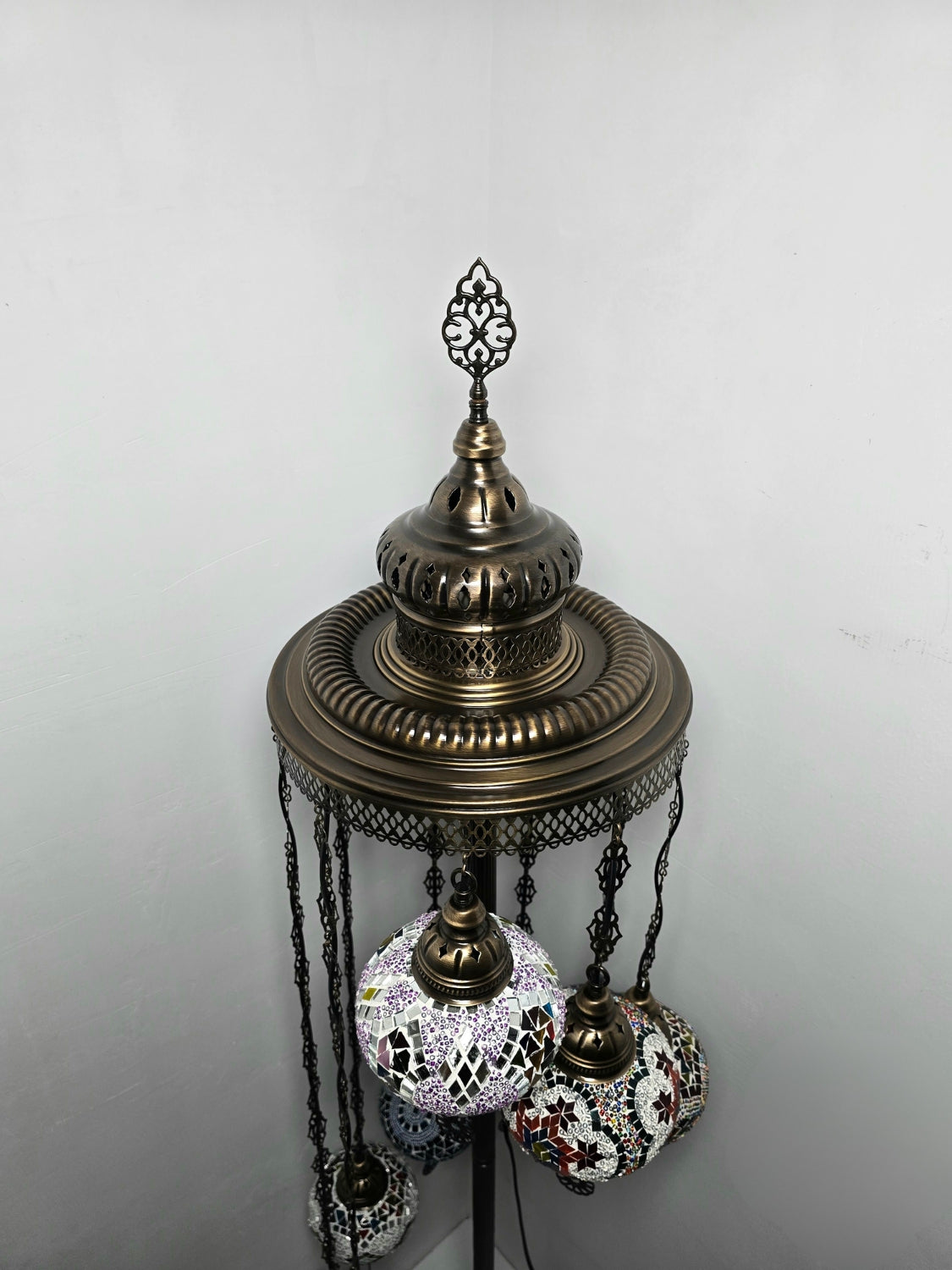 Turkish Mosaic Floor Lamp – Handmade Boho Standing Light