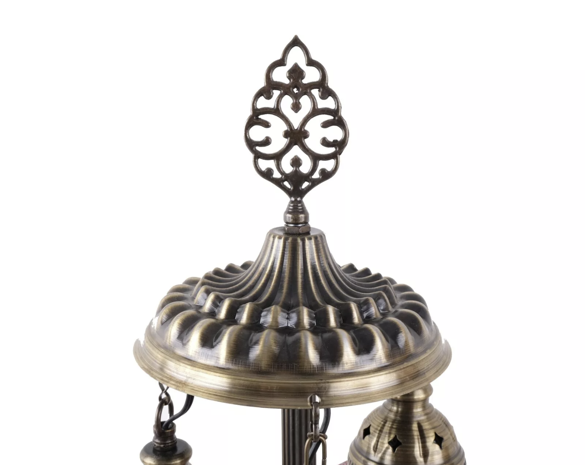 Turkish Mosaic Table Lamp – Handmade 3 Globe Boho Desk Light