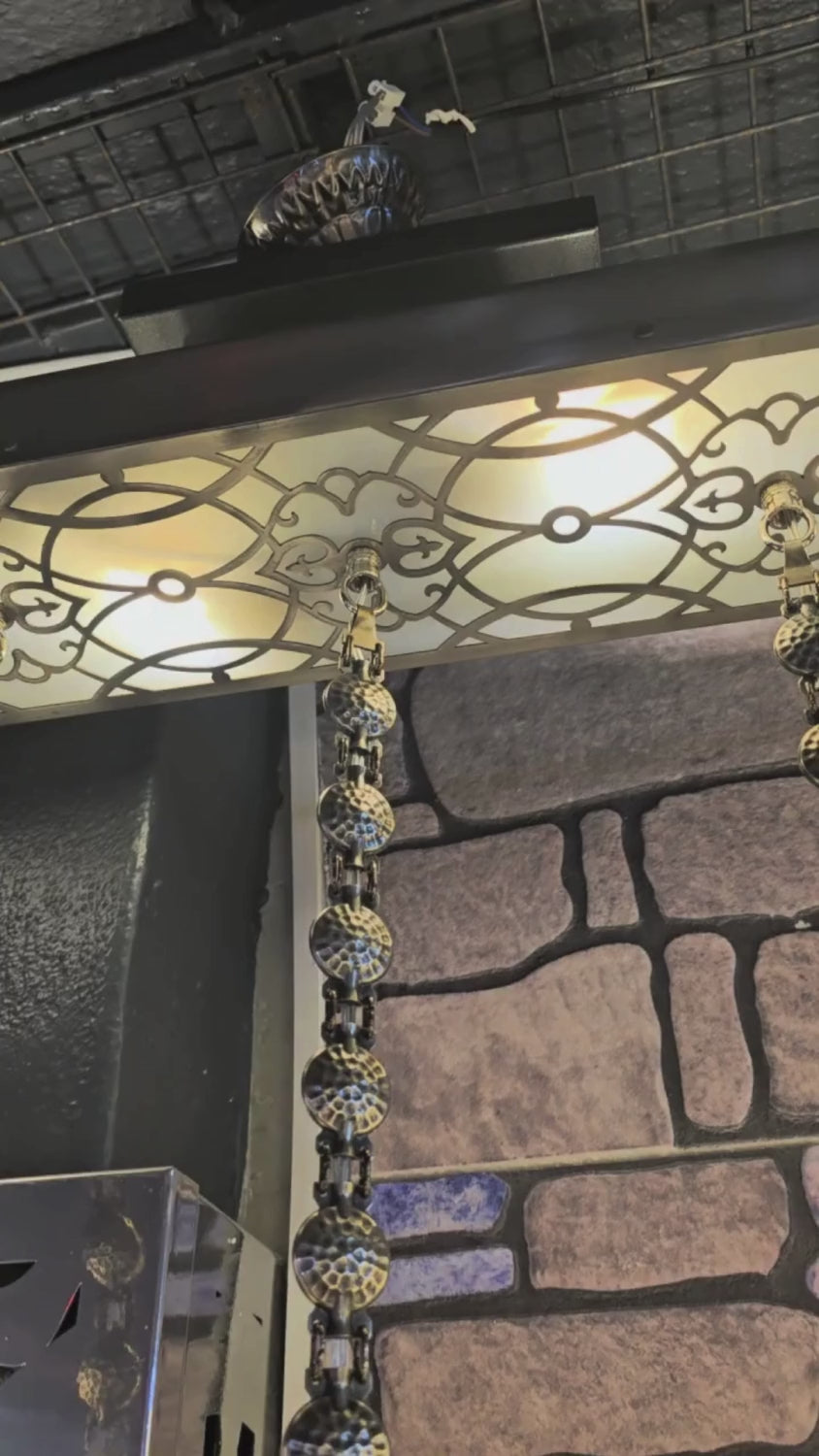 Turkish Mosaic Ceiling Light – 5 Globe Handmade Boho Hanging Lamp